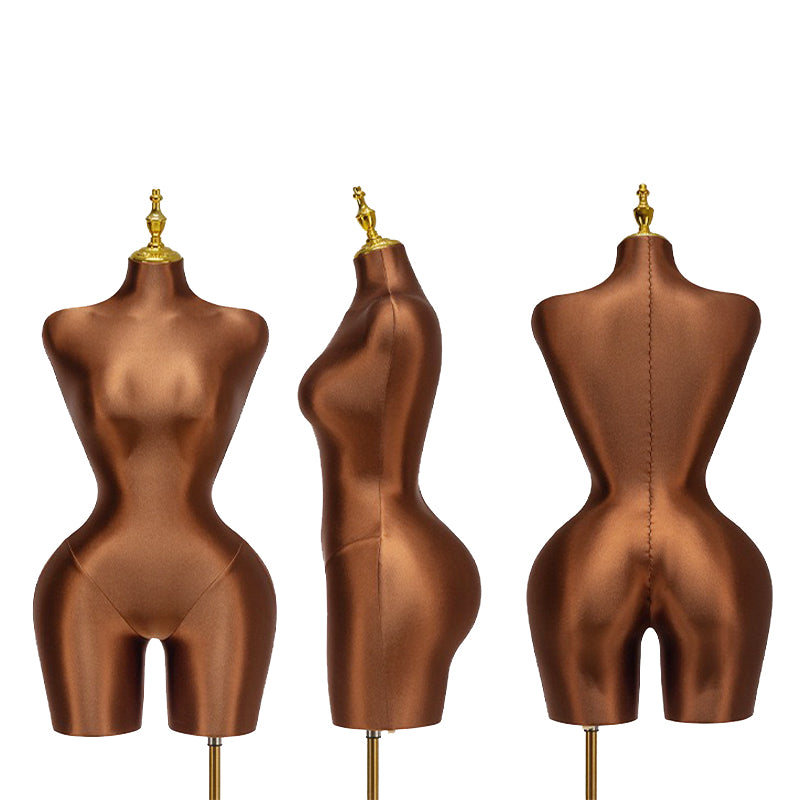 High-quality hard foam Pinable Dress Form Tailor Pushpin Mannequin Female Fabric Plus Size Torso Dress Foam Doll Adult Half Body with Base