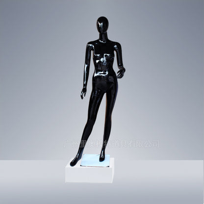 Abstract Black Young Lady Dummy Black Female Mannequin Stand and Sitting