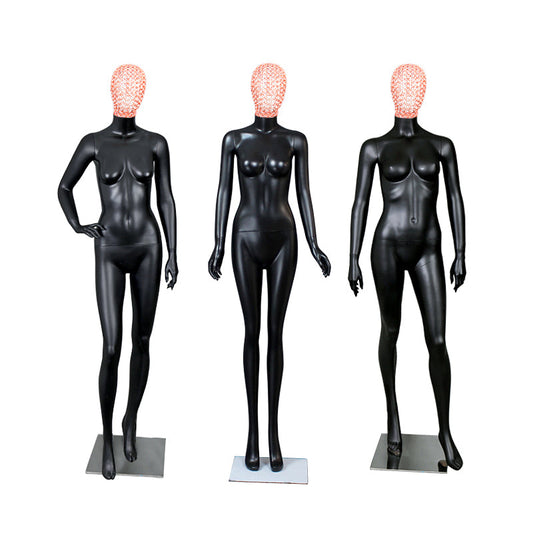 Fashion Display Rose Gold Face and Arms Metal Plating Female Mannequins Full Body