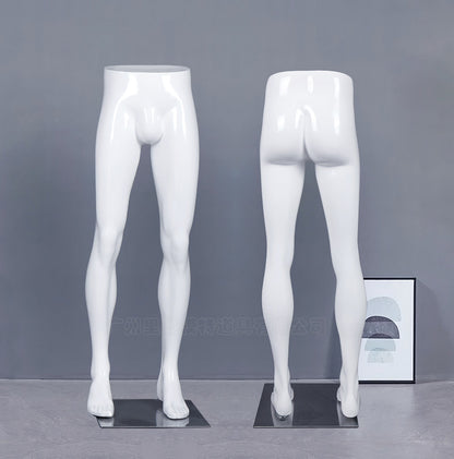 Maniquí masculino de fibra de vidrio de alta calidad para exhibición de pantalones. Oferta especial: maniquí de torso y parte inferior de media pierna. 