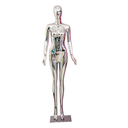 New Style Fiberglass Female Dummy Chrome Red Blue Gold Customized Glossy Color Women Mannequin