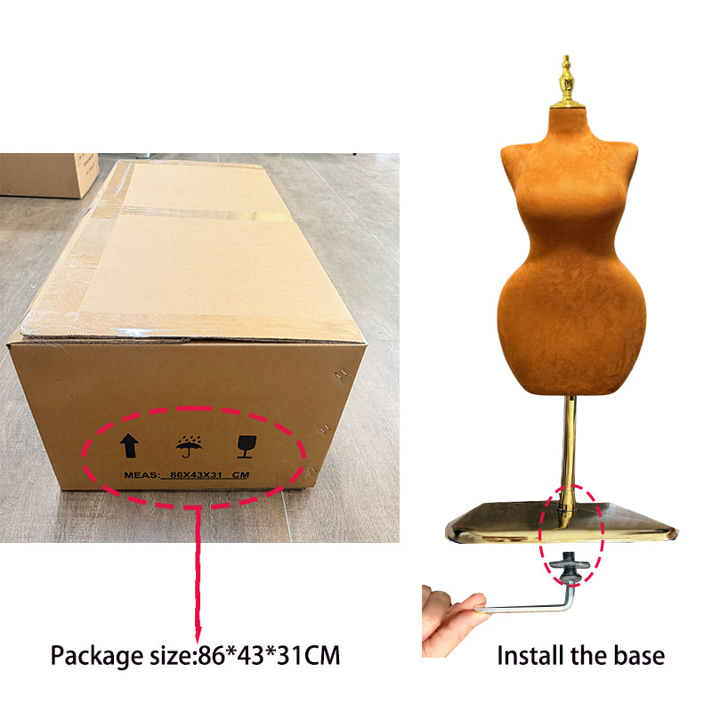 Sewing Tailor Mannequin, plus size Plump curve Display mannequins for dresses and bridal gowns, with Thicken metal Base, Height-Adjustable Easy Assembly ,Clothing is not included