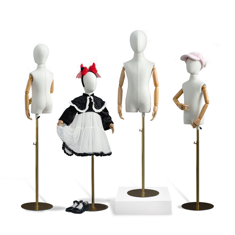 Maniquí de medio cuerpo unisex para niños, ropa de tela de moda, maniquí de torso de niño, maniquí de exhibición de vestido infantil 