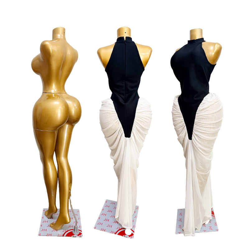 New Rebecca Gold Full-Body Female Mannequin – Best-Selling Clothing Store Display Model with Base