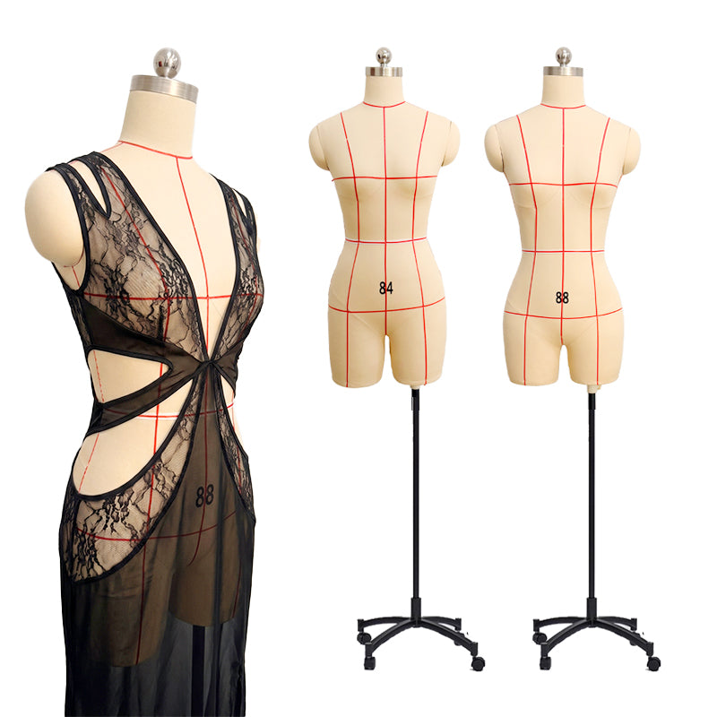 Live Streaming Female Mannequin Sewing Mannequin Torso for Dress Form Pinnable, Beige Sewing Dummy/Adjustable Women Manikin Body for Dressmaker, Have Base, Clothing Is Not Included