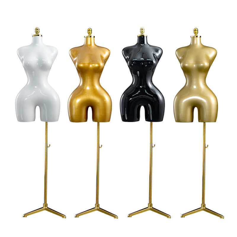 1PCS &nbsp;plus-size dress form mannequin with base ,Upper body display for sexy girls outfits.Golden paint plastics torso