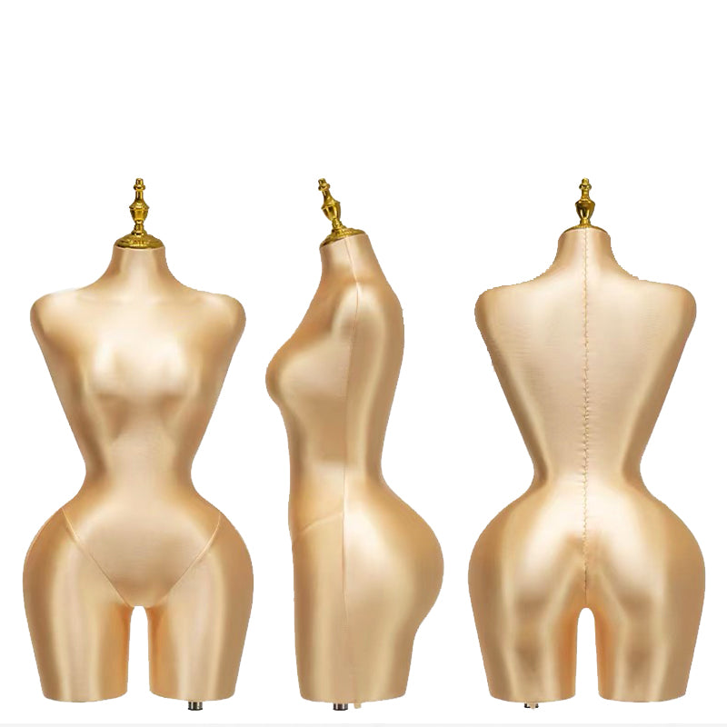 High-quality hard foam Pinable Dress Form Tailor Pushpin Mannequin Female Fabric Plus Size Torso Dress Foam Doll Adult Half Body with Base
