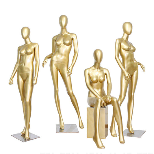 High Quality Golden Underwear Bra Female Mannequin Women Clothing Window Fashion Display