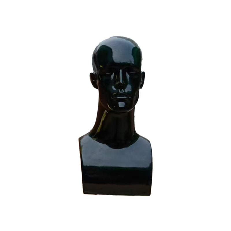 male cheap chrom gold siliver white black men mannequins head lifelike make -up plastic model for wig hat display