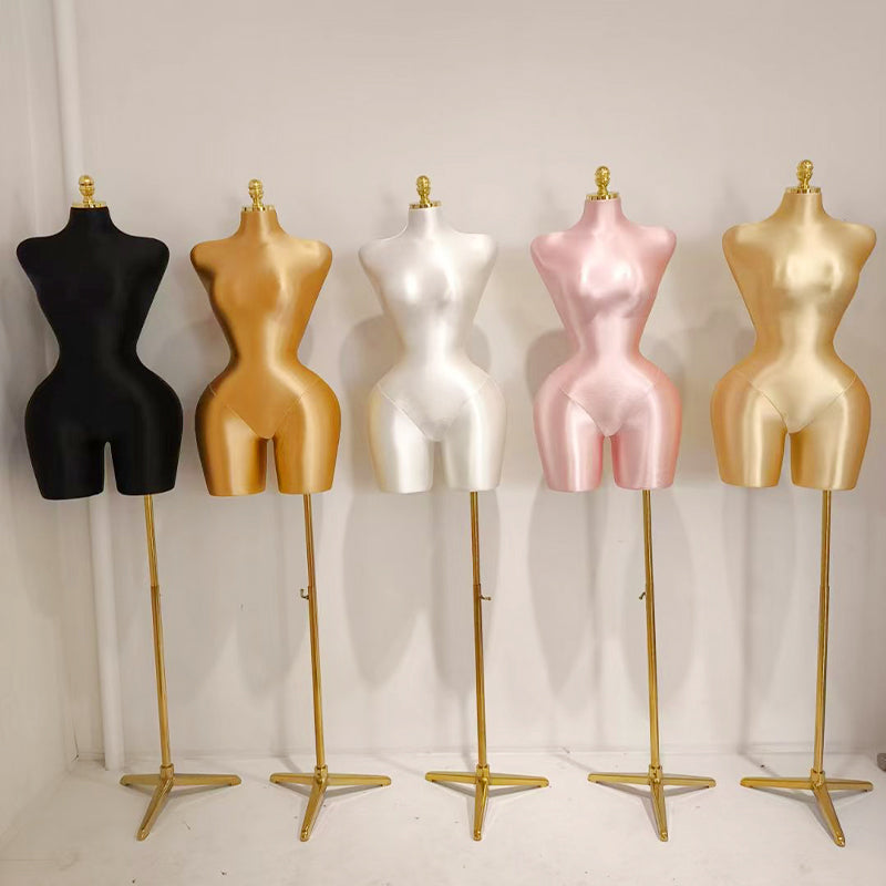 High-quality hard foam Pinable Dress Form Tailor Pushpin Mannequin Female Fabric Plus Size Torso Dress Foam Doll Adult Half Body with Base