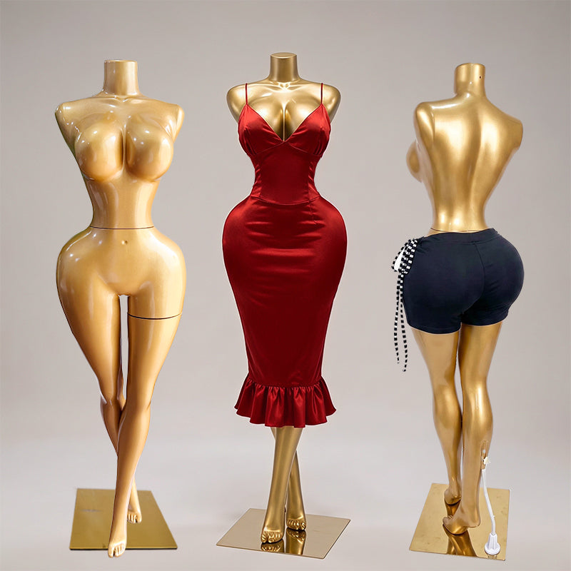 BBL African and European plus-size golden sexy big-bottom mannequin，full-body female clothing mannequin