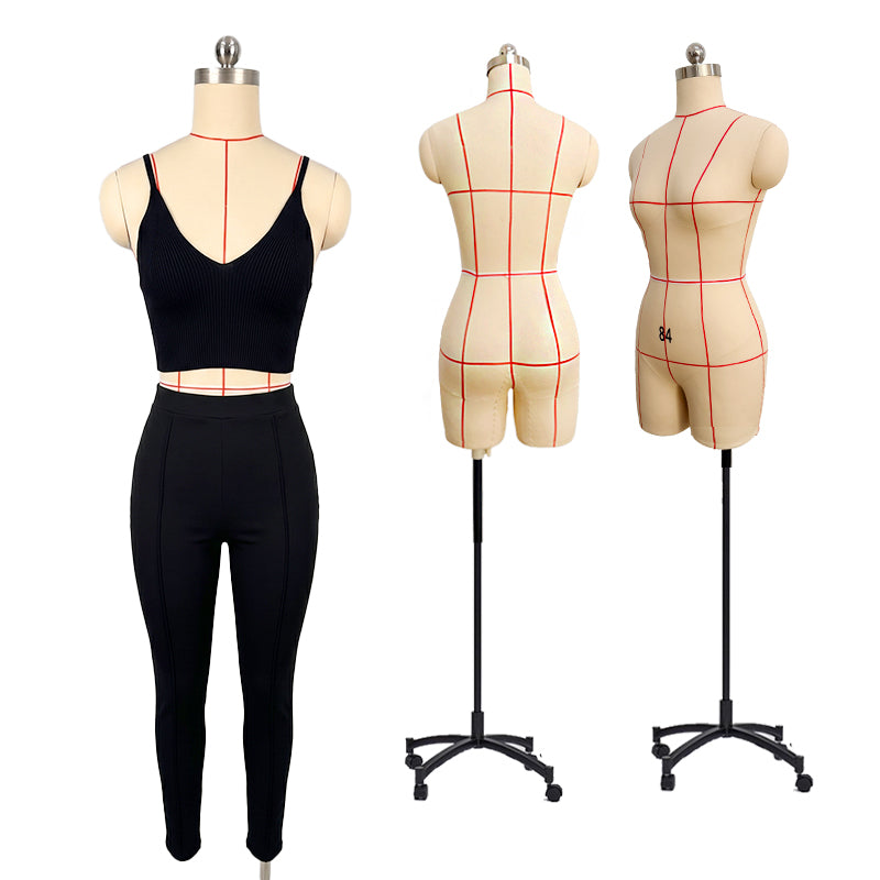 Live Streaming Female Mannequin Sewing Mannequin Torso for Dress Form Pinnable, Beige Sewing Dummy/Adjustable Women Manikin Body for Dressmaker, Have Base, Clothing Is Not Included