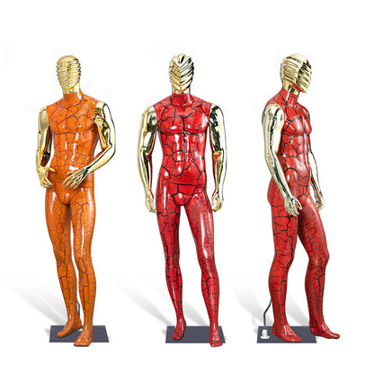 Fashion Clothing Men Dummy Clothes Display Muscle Electroplating Gold Male Mannequins 2025 New Fashion Boutique Display
