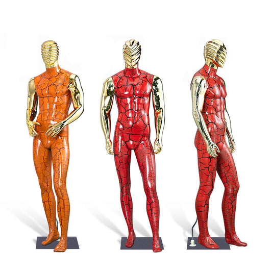 Fashion Clothing Men Dummy Clothes Display Muscle Electroplating Gold Male Mannequins 2025 New Fashion Boutique Display