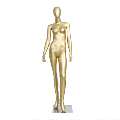 Maniquí femenino de sujetador y ropa interior dorado de alta calidad para escaparate de ropa de mujer. 