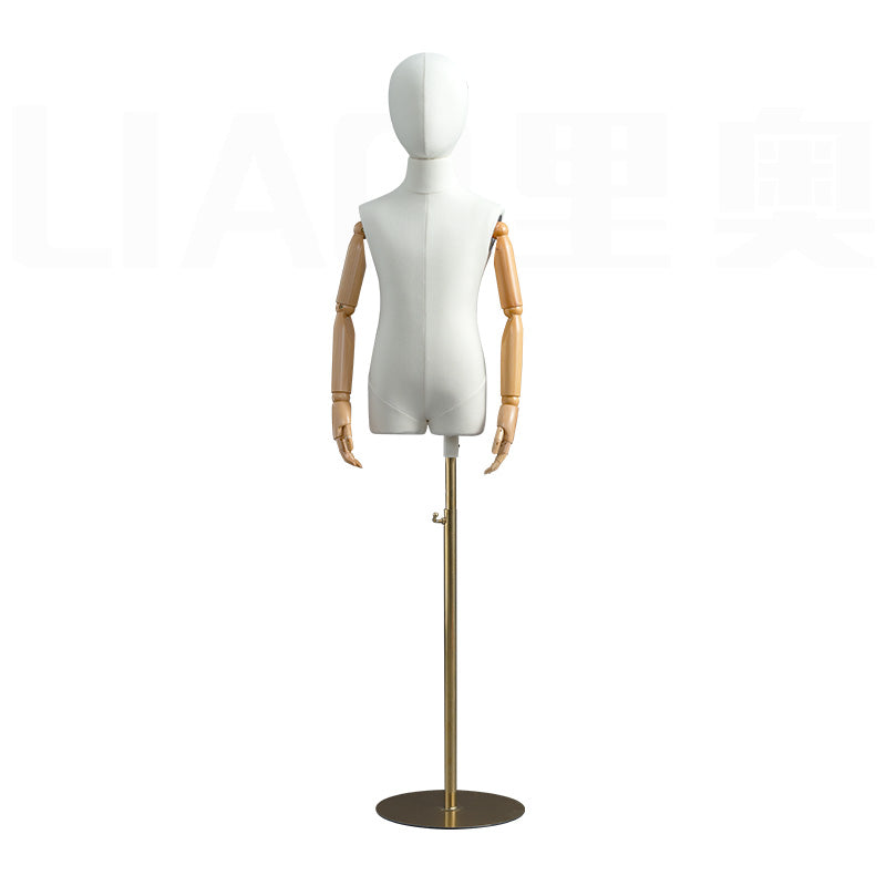 Maniquí de medio cuerpo unisex para niños, ropa de tela de moda, maniquí de torso de niño, maniquí de exhibición de vestido infantil 