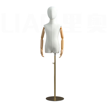 Maniquí de medio cuerpo unisex para niños, ropa de tela de moda, maniquí de torso de niño, maniquí de exhibición de vestido infantil 