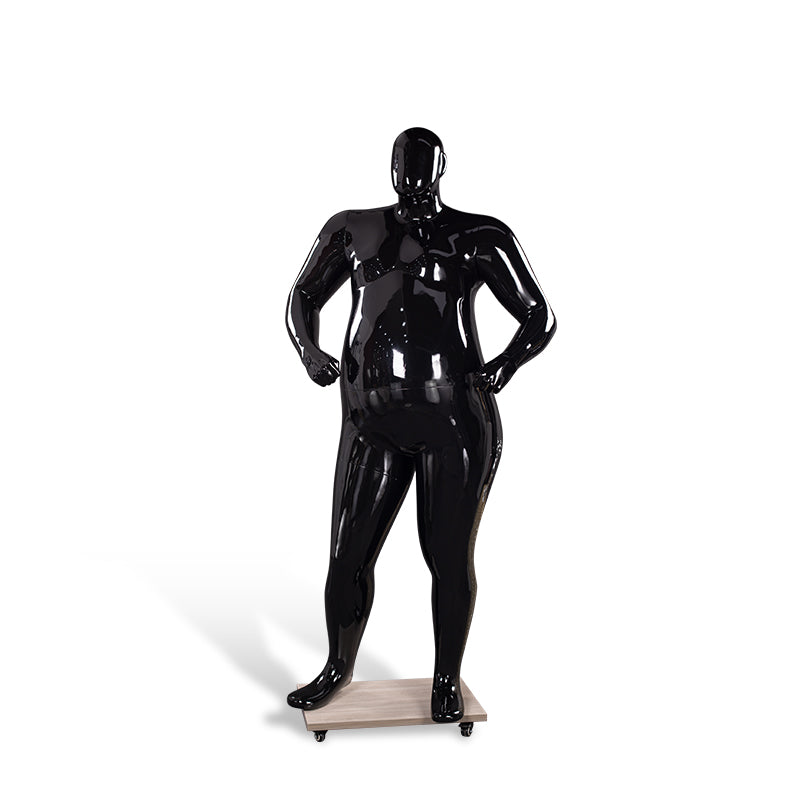 Maniquí masculino de fibra de vidrio, de talla grande, para exhibición de moda, de Europa y América. 