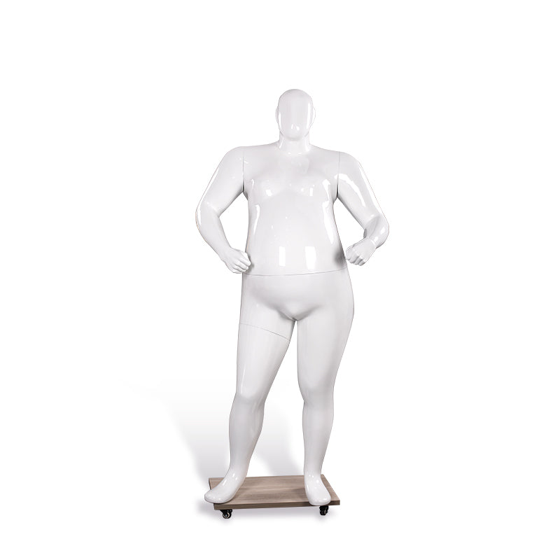 Maniquí masculino de fibra de vidrio, de talla grande, para exhibición de moda, de Europa y América. 