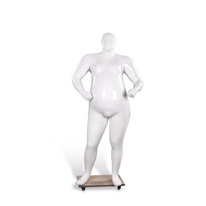 Maniquí masculino de fibra de vidrio, de talla grande, para exhibición de moda, de Europa y América. 