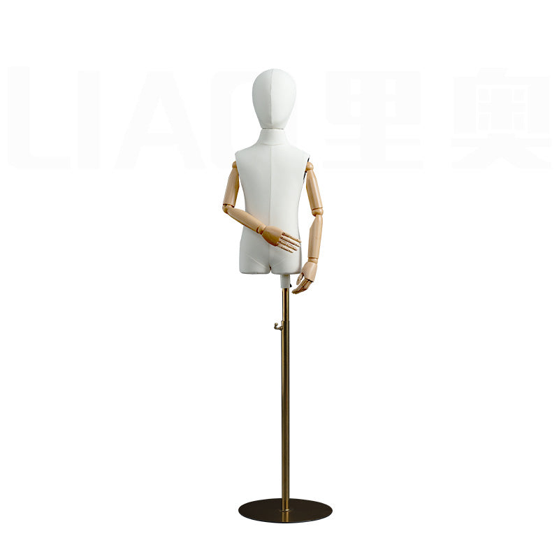 Maniquí de medio cuerpo unisex para niños, ropa de tela de moda, maniquí de torso de niño, maniquí de exhibición de vestido infantil 
