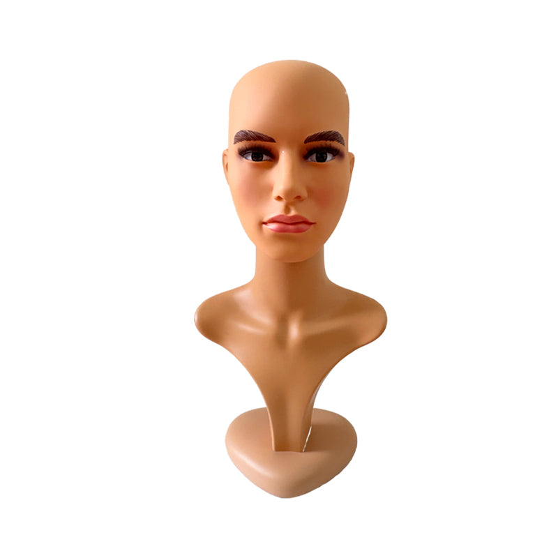 male cheap chrom gold siliver white black men mannequins head lifelike make -up plastic model for wig hat display