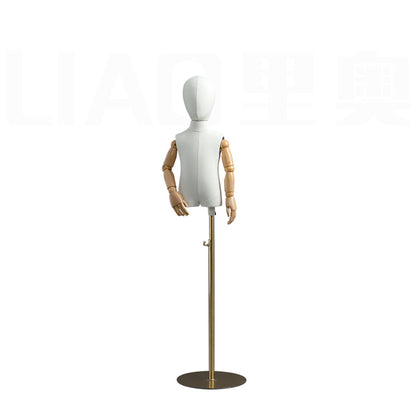 Maniquí de medio cuerpo unisex para niños, ropa de tela de moda, maniquí de torso de niño, maniquí de exhibición de vestido infantil 