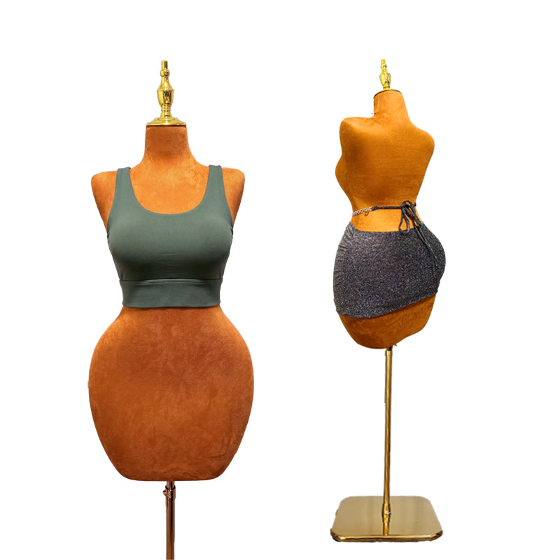 Sewing Tailor Mannequin, plus size Plump curve Display mannequins for dresses and bridal gowns, with Thicken metal Base, Height-Adjustable Easy Assembly ,Clothing is not included