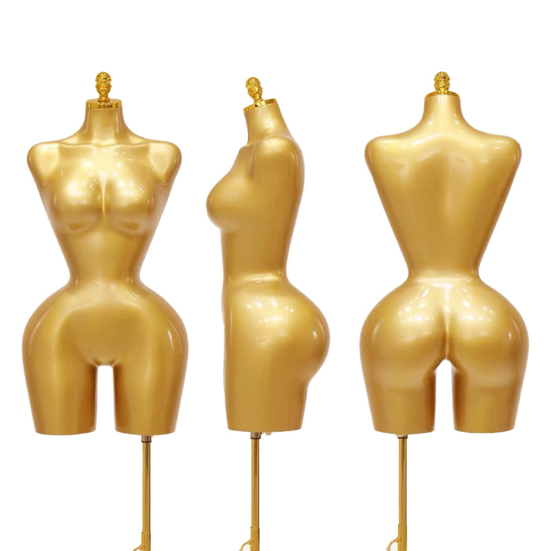 BBL African and European plus-size golden sexy big-bottom mannequin，full-body female clothing mannequin