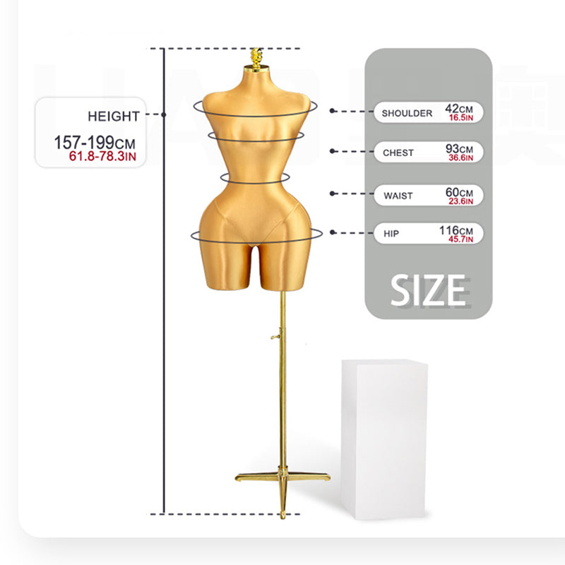 Live streaming Female Mannequin Sewing Mannequin Torso Dress Form Pinnable Torso, Beige Sewing Dummy/Adjustable Women Manikin Body for Dressmaker, Paste Line, have base