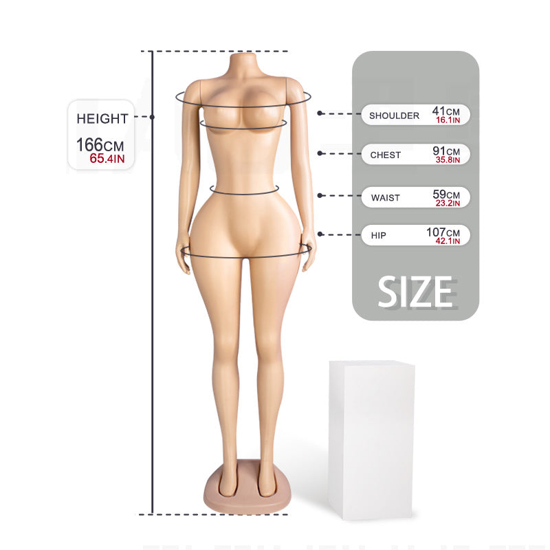 Curvy bbl Full body woman mannequin plus size whole female big hip plastic manikin have hand