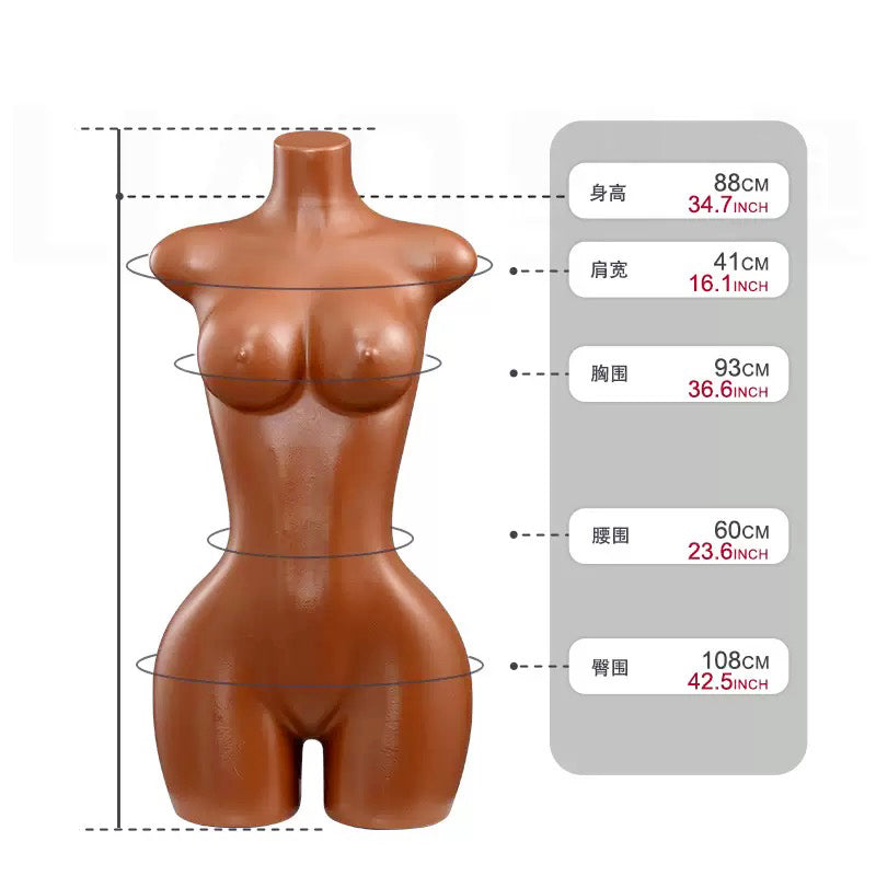 Curvy BBL mannequins Tan color Female mannequin for EU/US export