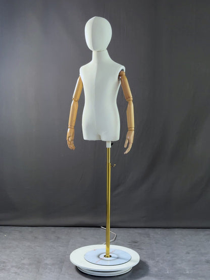 Maniquí de medio cuerpo unisex para niños, ropa de tela de moda, maniquí de torso de niño, maniquí de exhibición de vestido infantil 