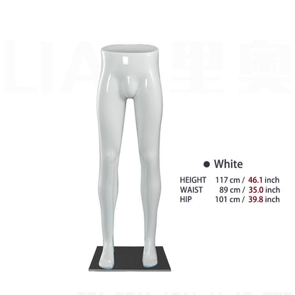 Maniquí de pierna para hombre, torso de plástico barato para pantalones, escaparate de tienda de ropa 
